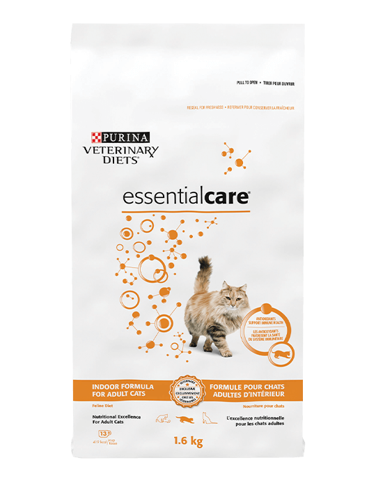 Formule sèche pour chats d’intérieur adultes essentialcare🅫